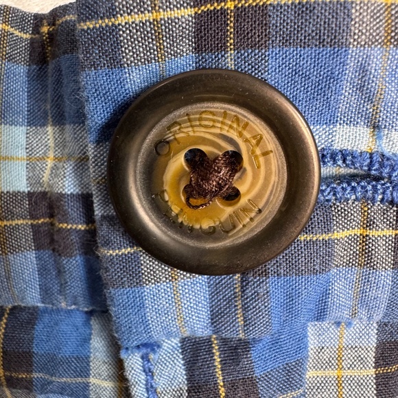 Penguin‎ by Munsingwear Men's Plaid Chino Shorts Blue 33 Preppy Boardwalk Beach - Picture 5 of 16